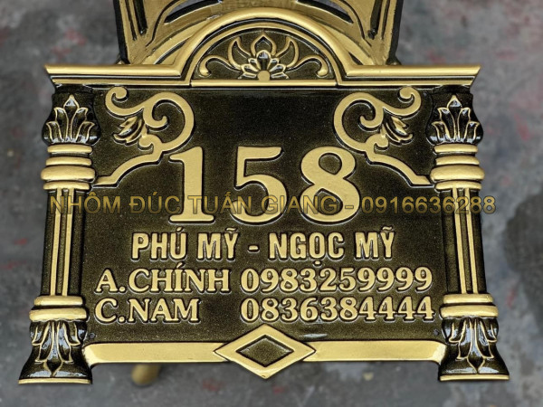 Biển số nhà nhôm đúc mẫu-011