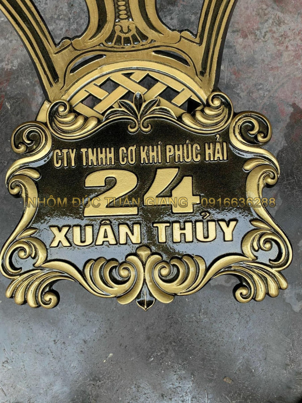 Biển số nhà nhôm đúc mẫu-010