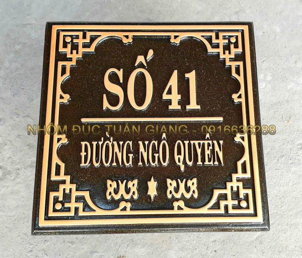 Biển số nhà nhôm đúc mẫu-008