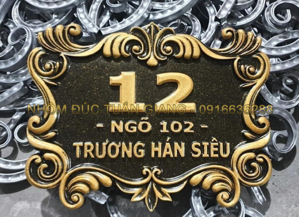 Biển số nhà nhôm đúc mẫu-001